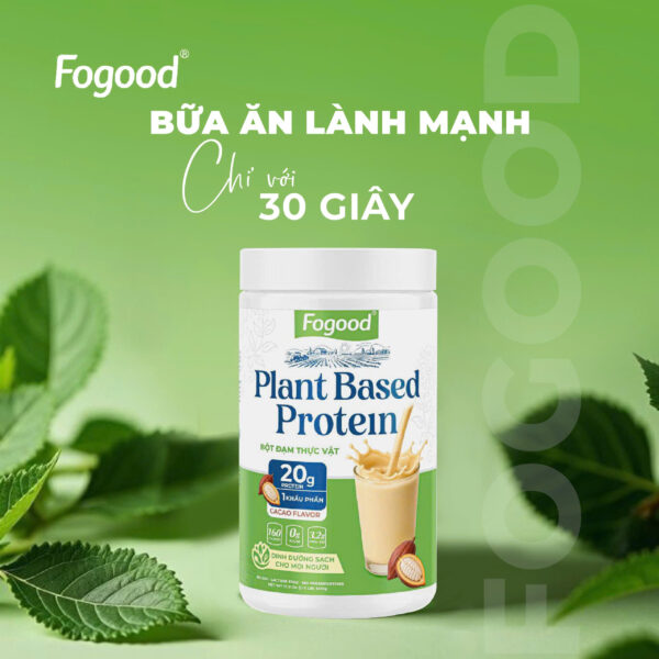Đạm thực vật Fogood khối lượng 500g | Giải pháp bữa ăn lành mạnh với 20g đạm sạch cho 1 khẩu phần ăn.